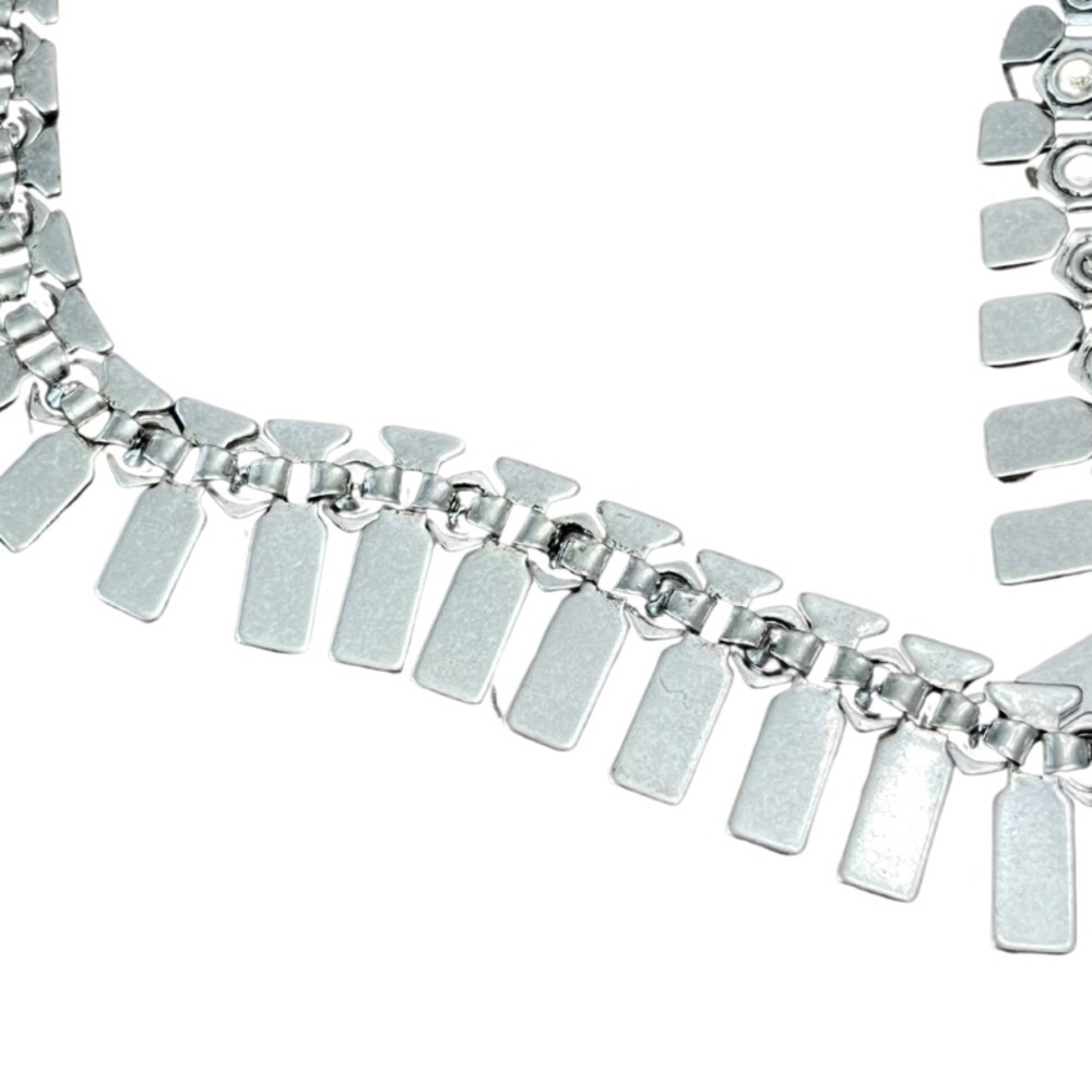 1275 Premier Designs Silver Crystal Fringe Necklace - Picture 4 of 4